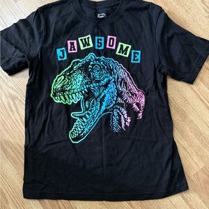 Wonder Nation Black Dinosaur Neon Tee